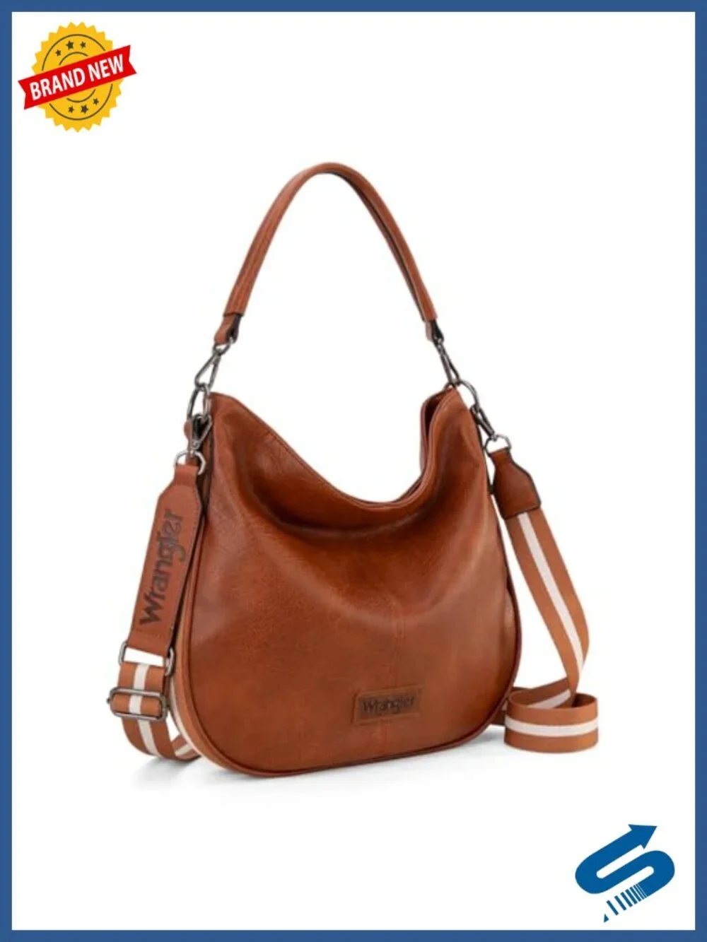 Vegan Leather Hobo Bag Crossbody Shoulder Purse Adjustable Strap